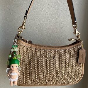 Coach teri straw bag